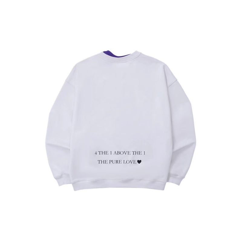 1/4MADE Double Collar Printed Crewneck