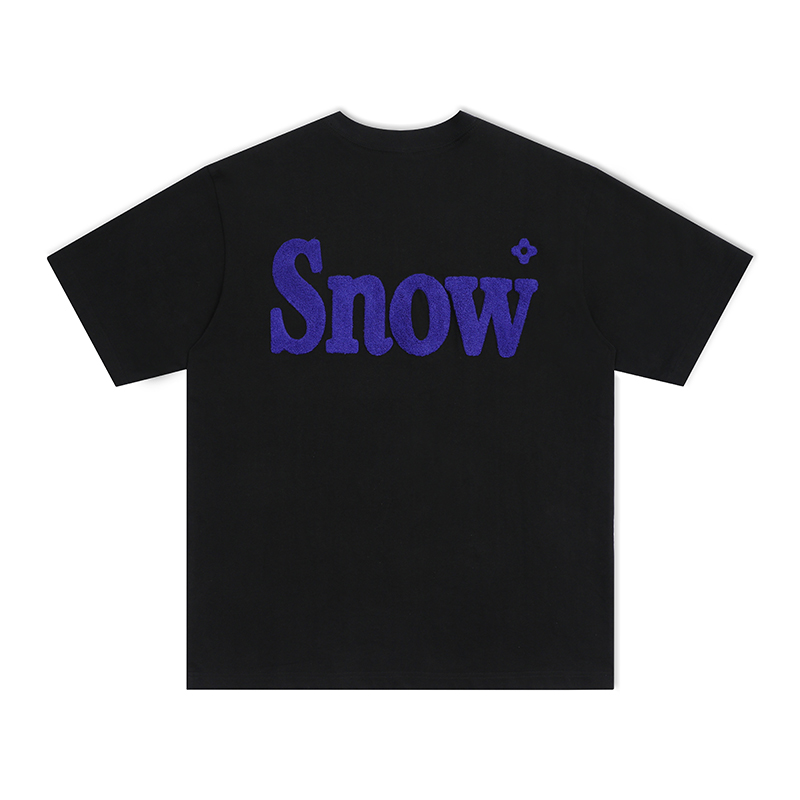 PCMY Snow Embroidered T-shirt Black