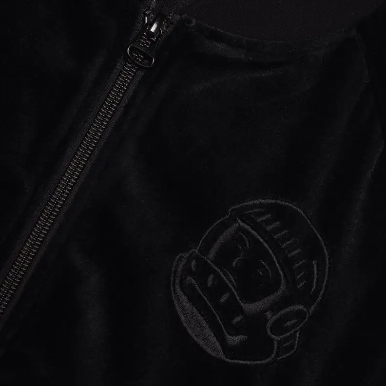 Billionaire Boys Club Tiger-Print Velour Track Jacket - Black