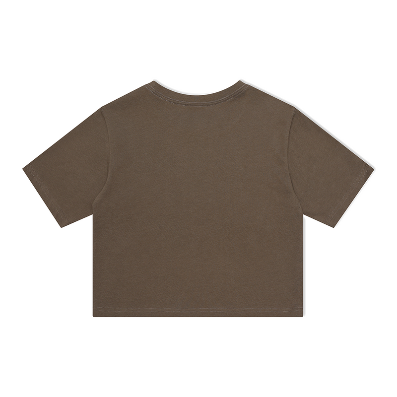 PCMY Printed short T-shirt Brown