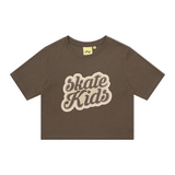 PCMY Printed short T-shirt Brown