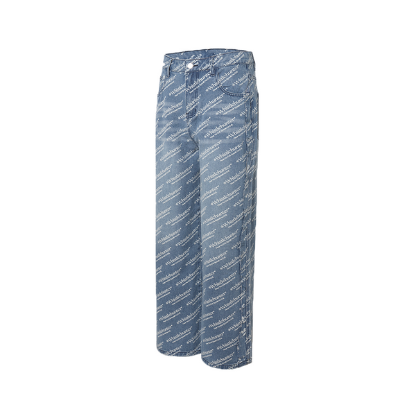 WHISTLEHUNTER Full-Printed Logo Jeans