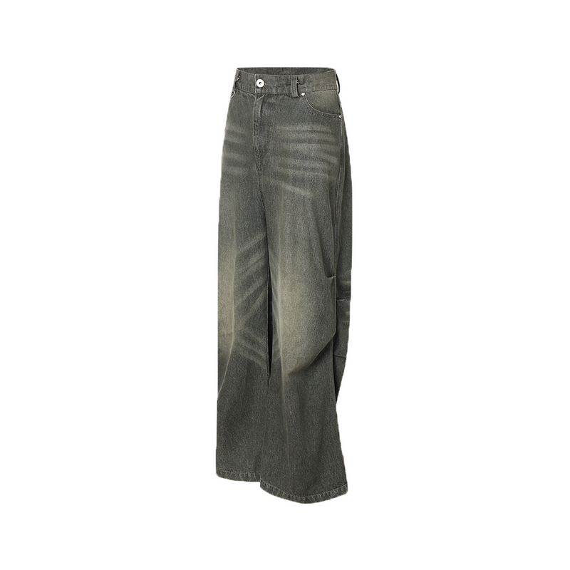 WHISTLEHUNTER Triple Washed Drape Jeans Grey