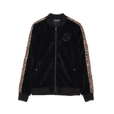 Billionaire Boys Club Tiger-Print Velour Track Jacket - Black